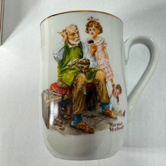 Norman Rockwell Museum Collection 4-Piece Mug Set Featuring Timeless Scenes - Picture 4 of 16